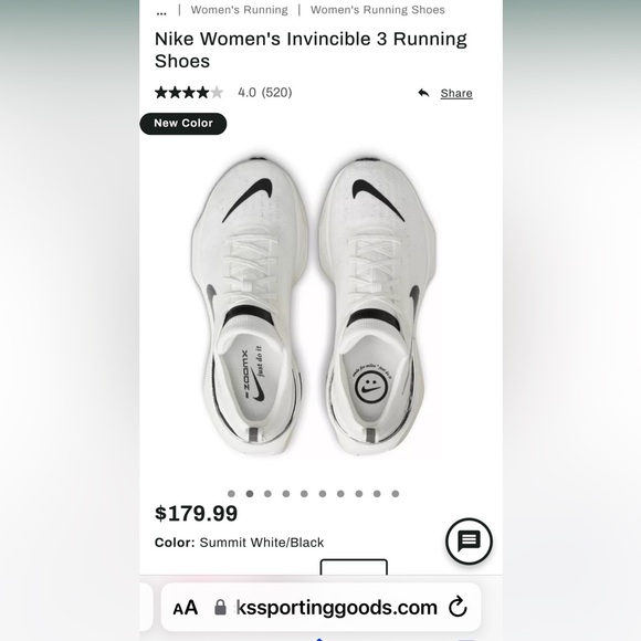 Nike womens ZOOM X invincible run 3 size 10.5. Worn 3 times. EUC - Picture 2 of 12